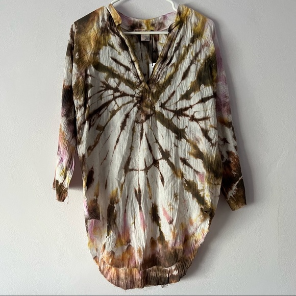 love tanjane Tops - NWT Love Tanjane Peasant Gauze Tie Dye Tunic Top
